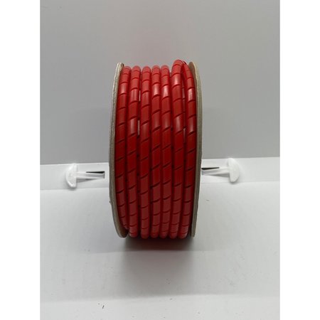HELI-TUBE 1/2 In. OD X 100FT Red Polyethylene Spiral Wrap HT 1/2 C RE-100